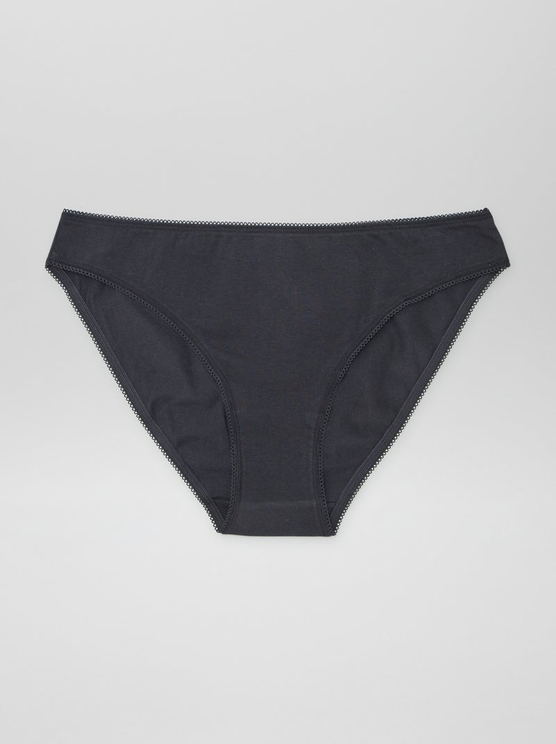 Pack de 3 braguitas de algodón BEIGE - Kiabi