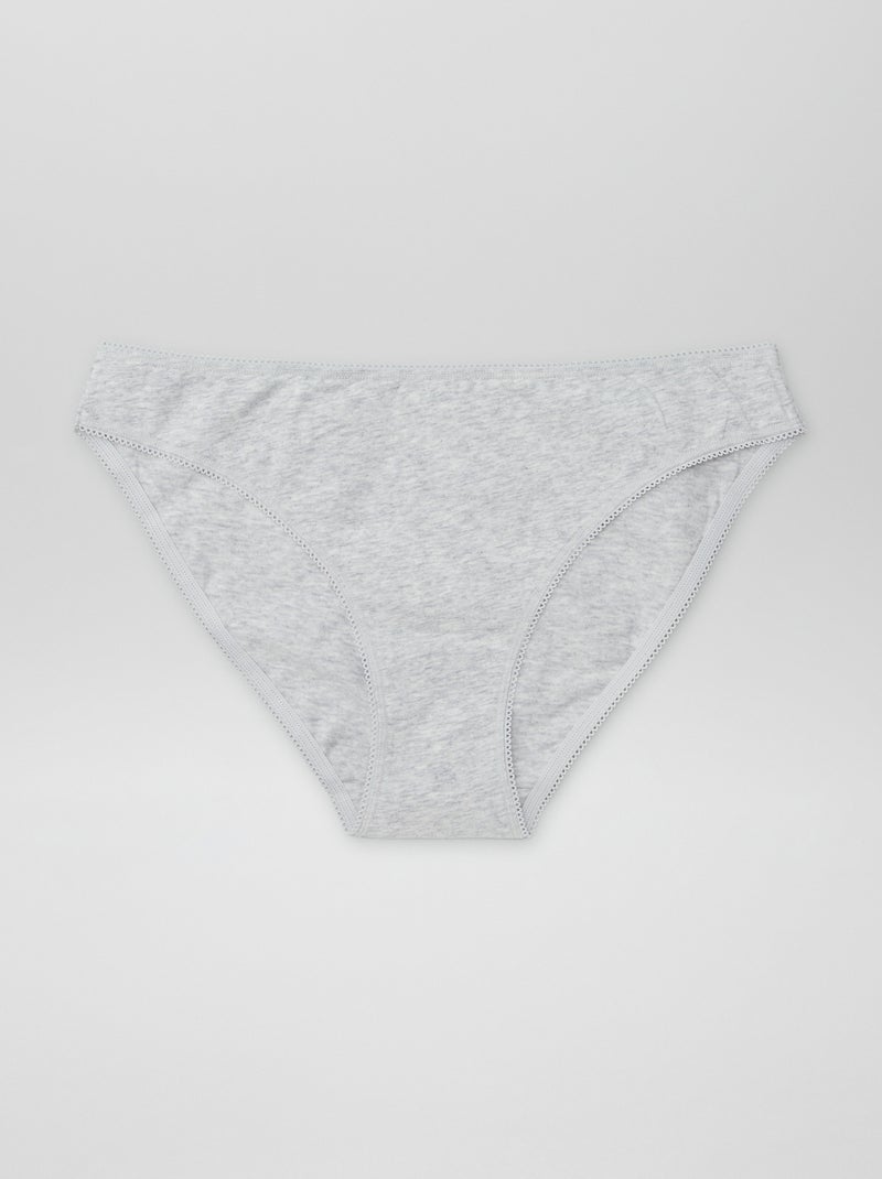 Pack de 3 braguitas de algodón BEIGE - Kiabi