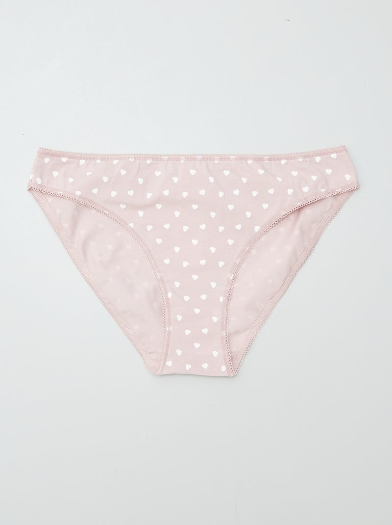 Pack de 3 braguitas de algodón BLANCO - Kiabi