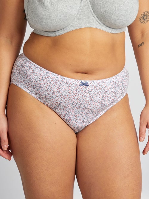 Pack de 3 braguitas de algodón elástico - Kiabi