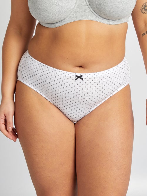 Pack de 3 braguitas de algodón elástico - Kiabi