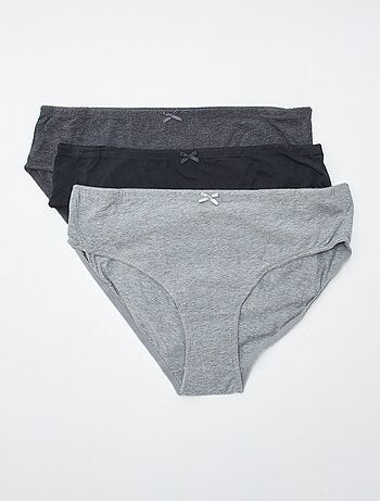 Pack de 3 braguitas de algodón elástico