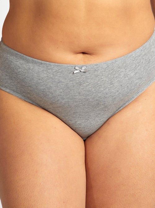 Pack de 3 braguitas de algodón elástico - Kiabi