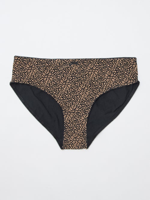 Pack de 3 braguitas de algodón elástico - Kiabi