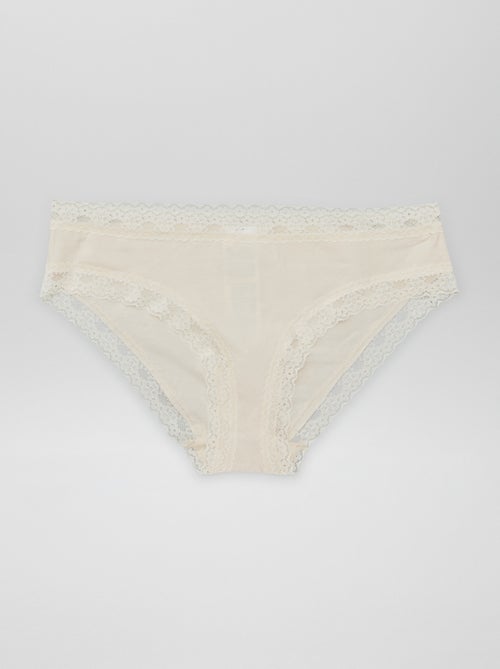 Pack de 3 braguitas de encaje - Kiabi