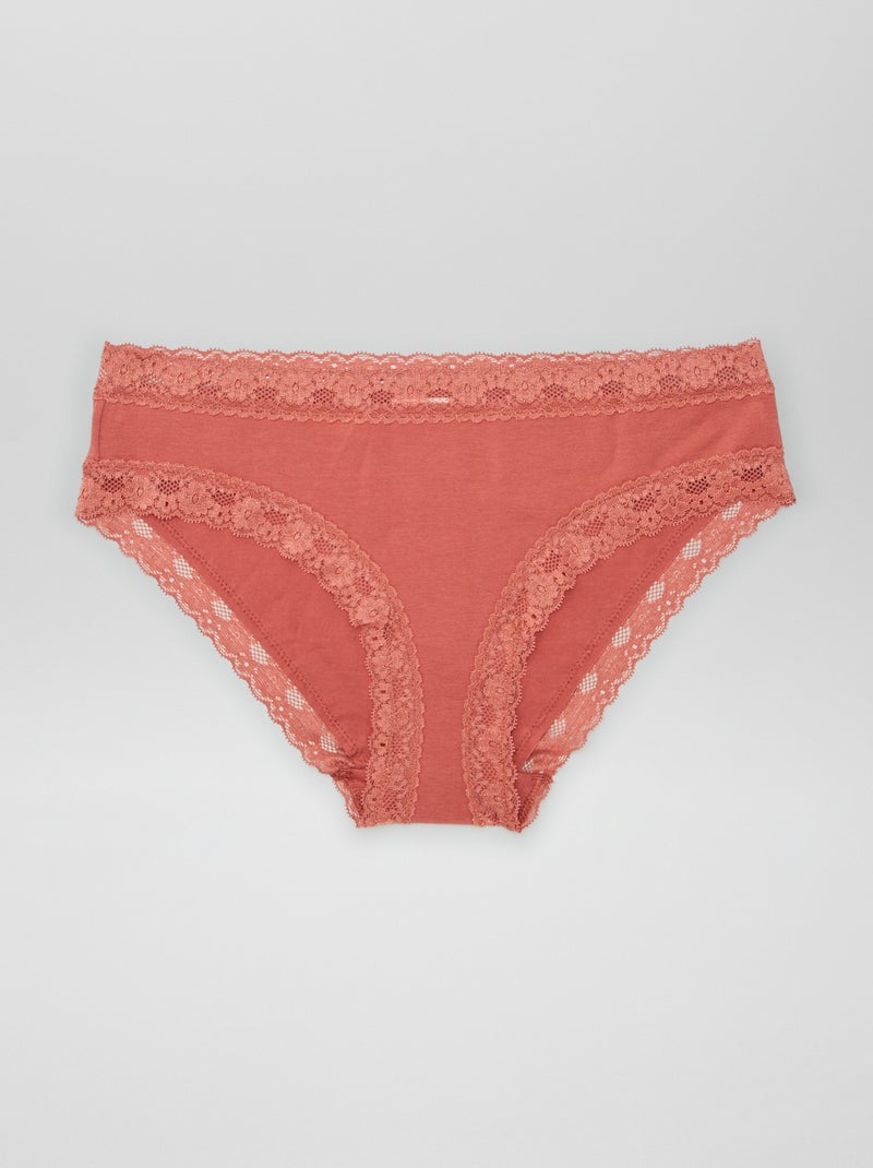 Pack de 3 braguitas de encaje NEGRO - Kiabi