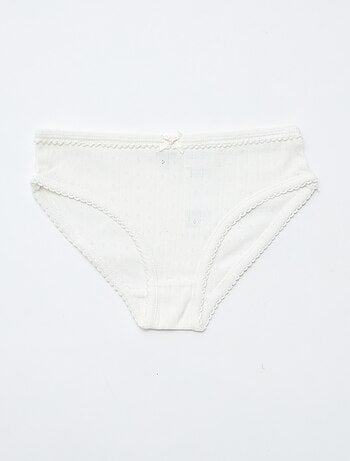 Pack de 3 braguitas de punto plumeti