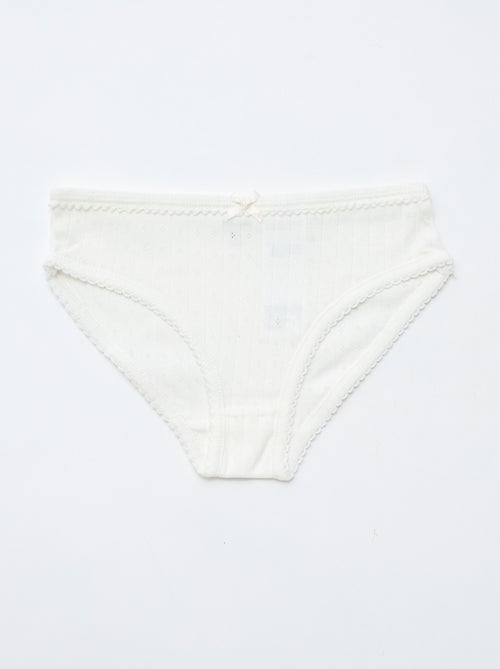 Pack de 3 braguitas de punto plumeti - Kiabi