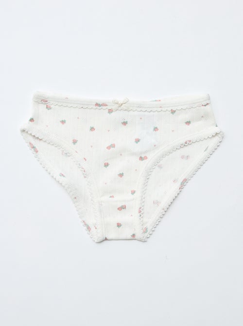 Pack de 3 braguitas de punto plumeti - Kiabi