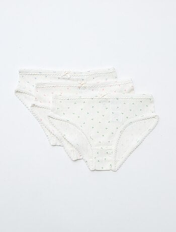 Pack de 3 braguitas de punto plumeti