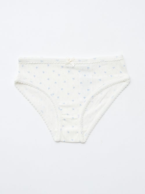 Pack de 3 braguitas de punto plumeti - Kiabi