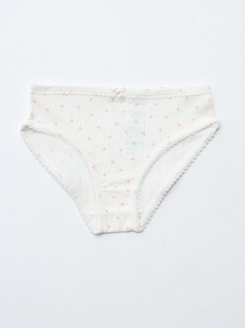 Pack de 3 braguitas de punto plumeti - Kiabi