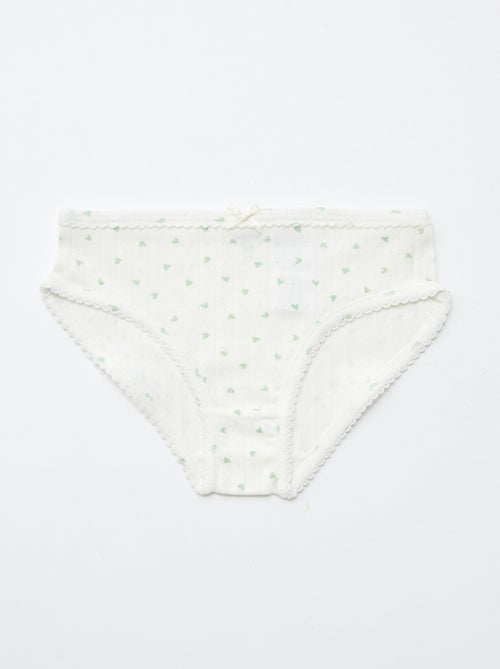 Pack de 3 braguitas de punto plumeti - Kiabi