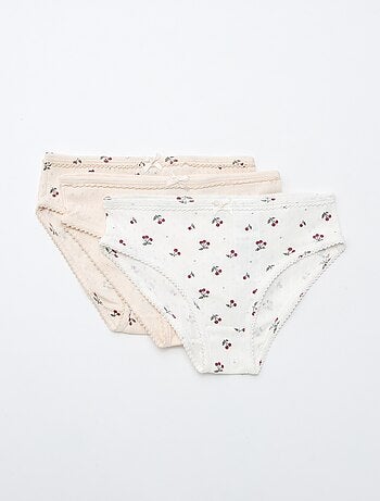 Pack de 3 braguitas de punto plumeti