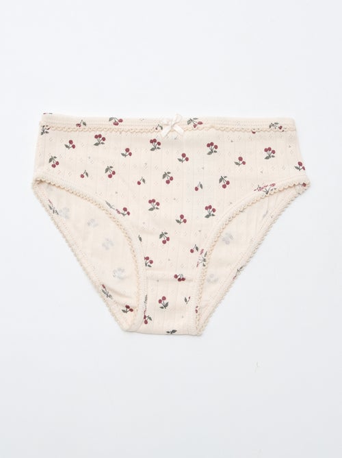 Pack de 3 braguitas de punto plumeti - Kiabi