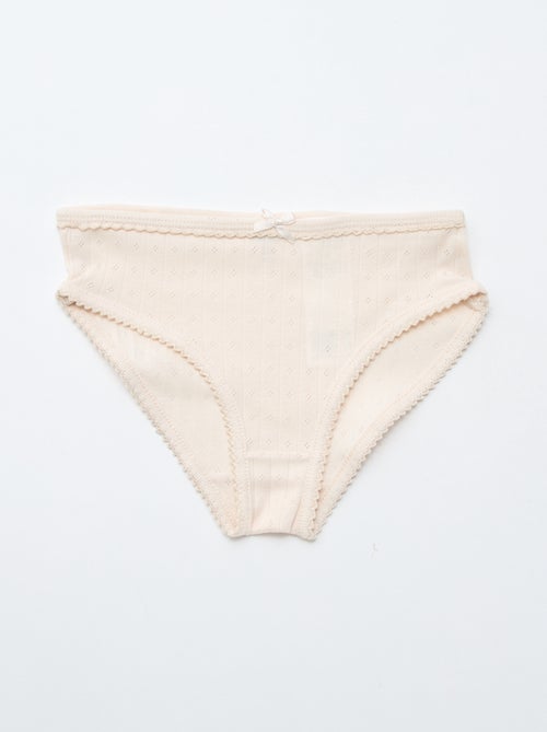 Pack de 3 braguitas de punto plumeti - Kiabi