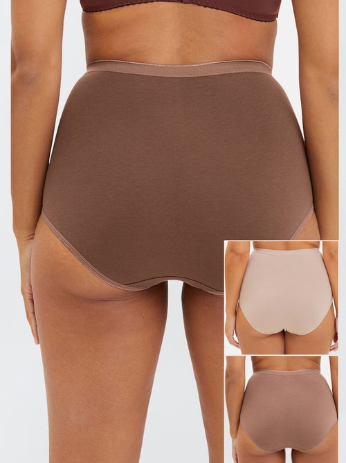 Pack de 3 braguitas de talle alto 'Sans Complexe' - Kiabi