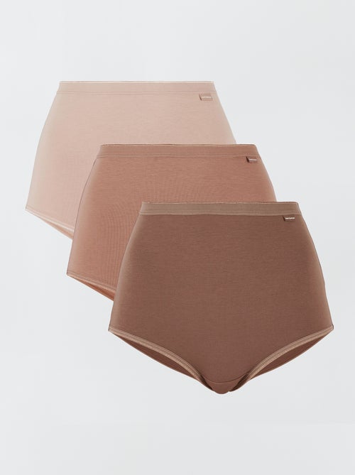 Pack de 3 braguitas de talle alto 'Sans Complexe' - Kiabi