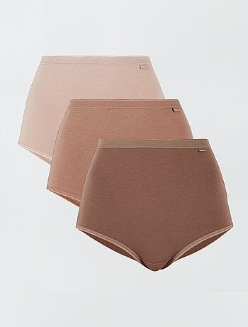 Pack de 3 braguitas de tiro alto 'Sans Complexe'