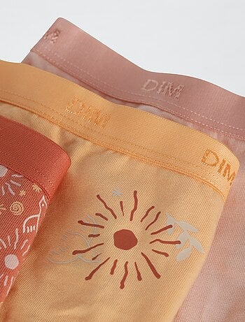 Pack de 3 braguitas 'DIM' de algodón liso