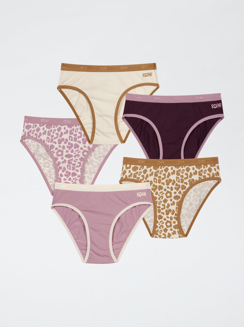 Pack de 3 braguitas 'Dim' estampadas Purpura - Kiabi