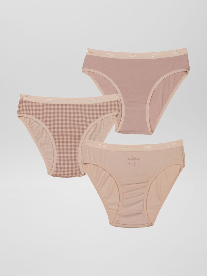 Pack de 3 braguitas 'DIM' IMP/RO AQK - Kiabi