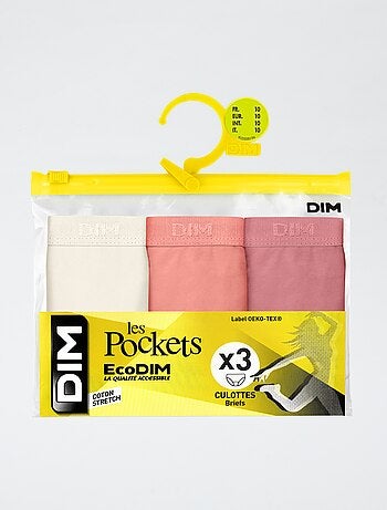 Pack de 3 braguitas 'DIM' lisas