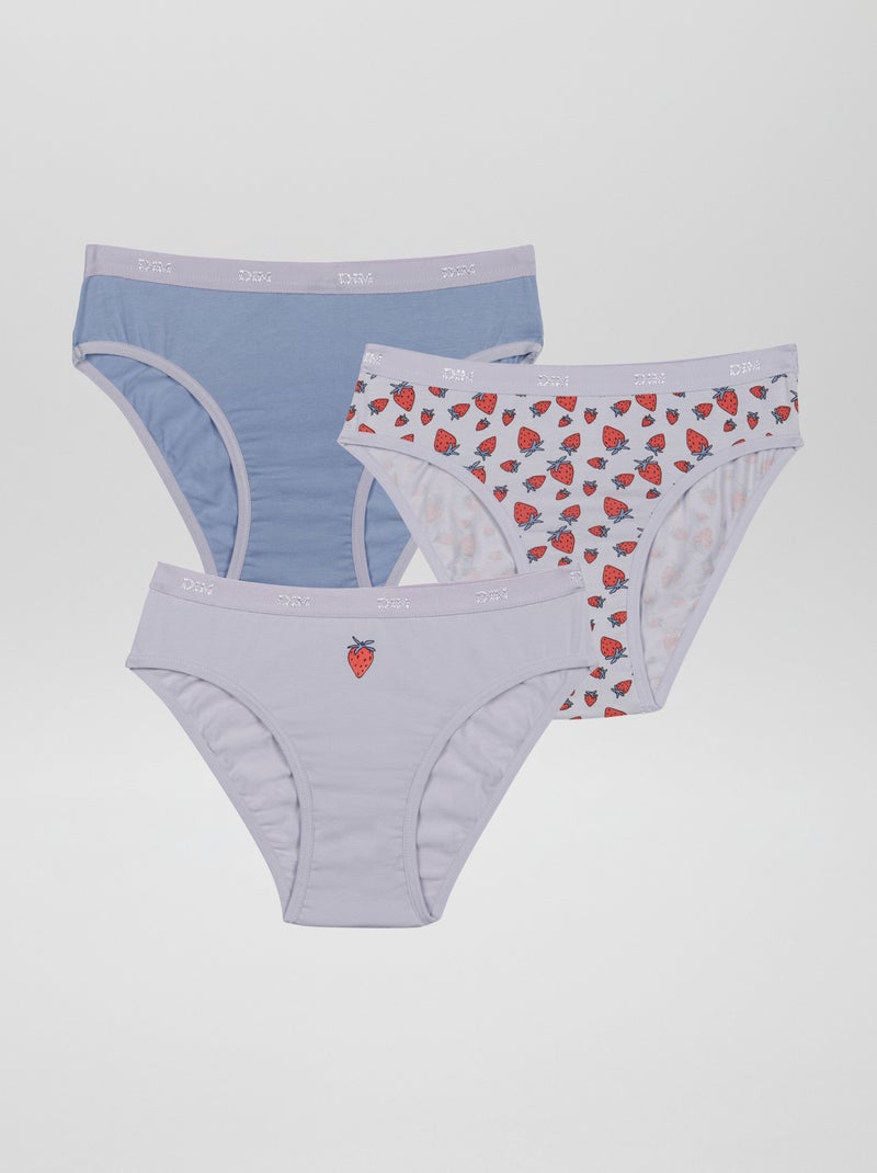 Pack de 3 braguitas 'DIM' PURPURA - Kiabi