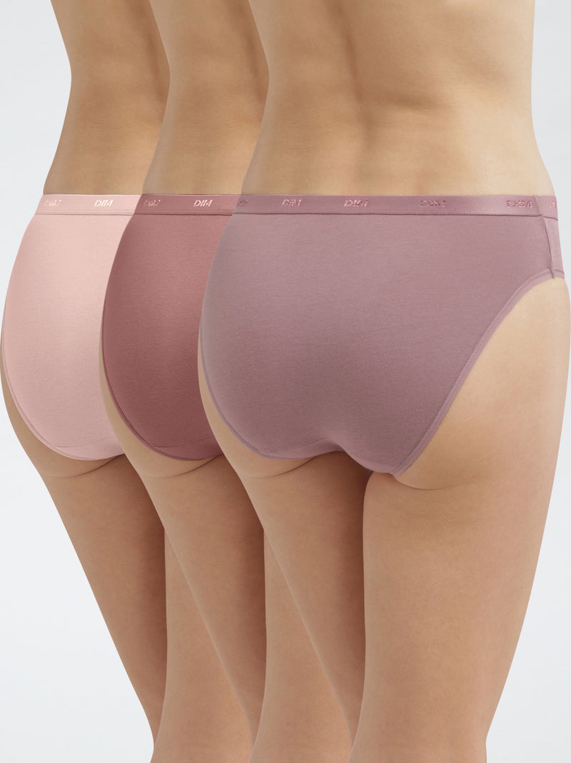 Pack de 3 braguitas 'Dim' Rosa - Kiabi
