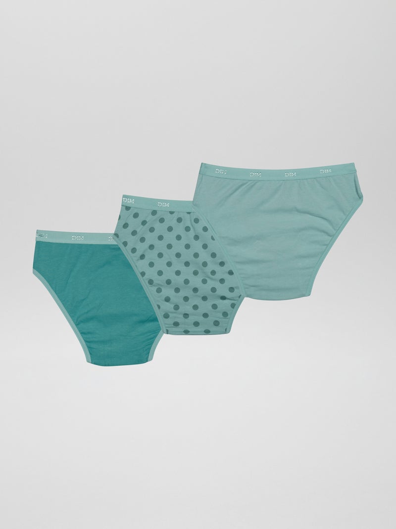 Pack de 3 braguitas 'DIM' VERDE - Kiabi