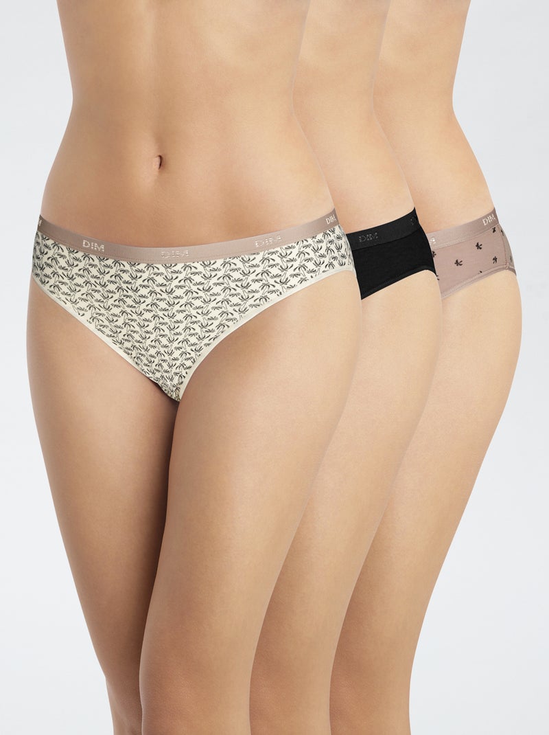 pack de 3 braguitas estampadas 'DIM' Verde - Kiabi