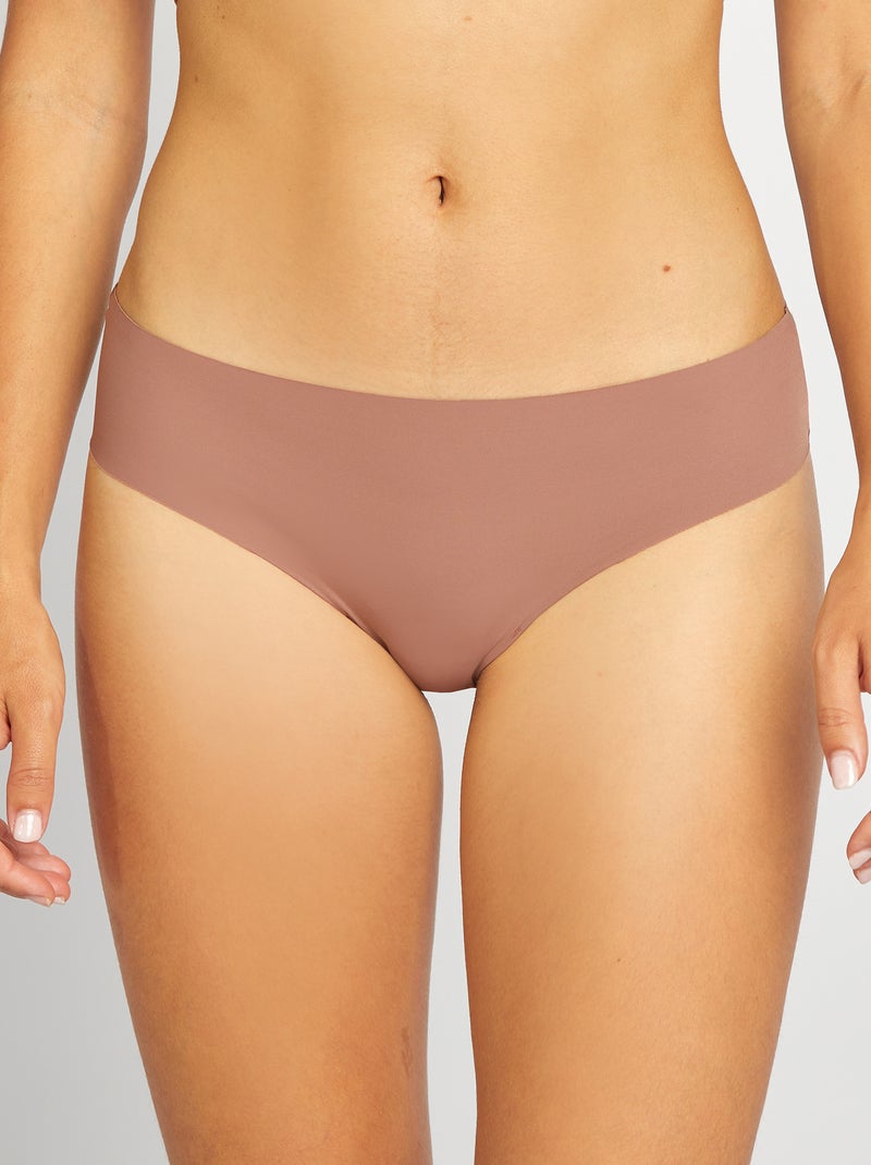 Pack de 3 braguitas invisibles MARRON - Kiabi