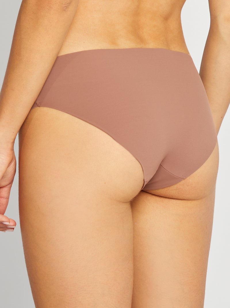 Pack de 3 braguitas invisibles MARRON - Kiabi