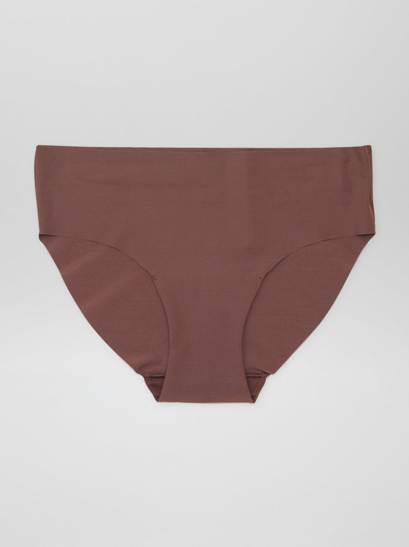 Pack de 3 braguitas invisibles MARRON - Kiabi