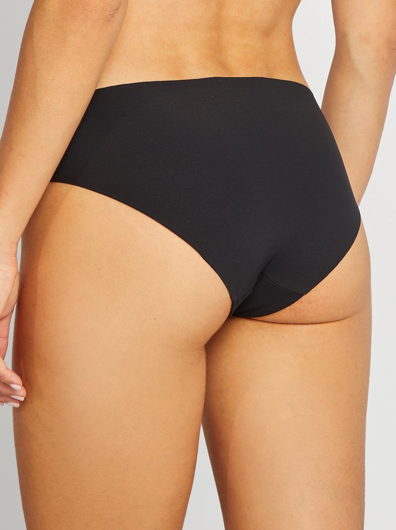 Pack de 3 braguitas invisibles NEGRO - Kiabi