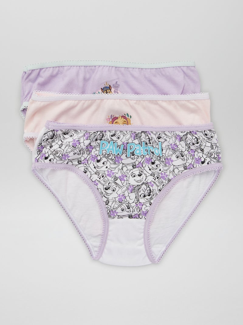 Pack de 3 braguitas 'La Patrulla Canina' rosa/violeta - Kiabi