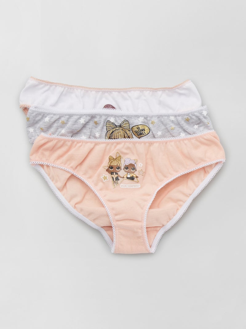 Pack de 3 braguitas 'L.O.L Surprise!' Blanco - Kiabi