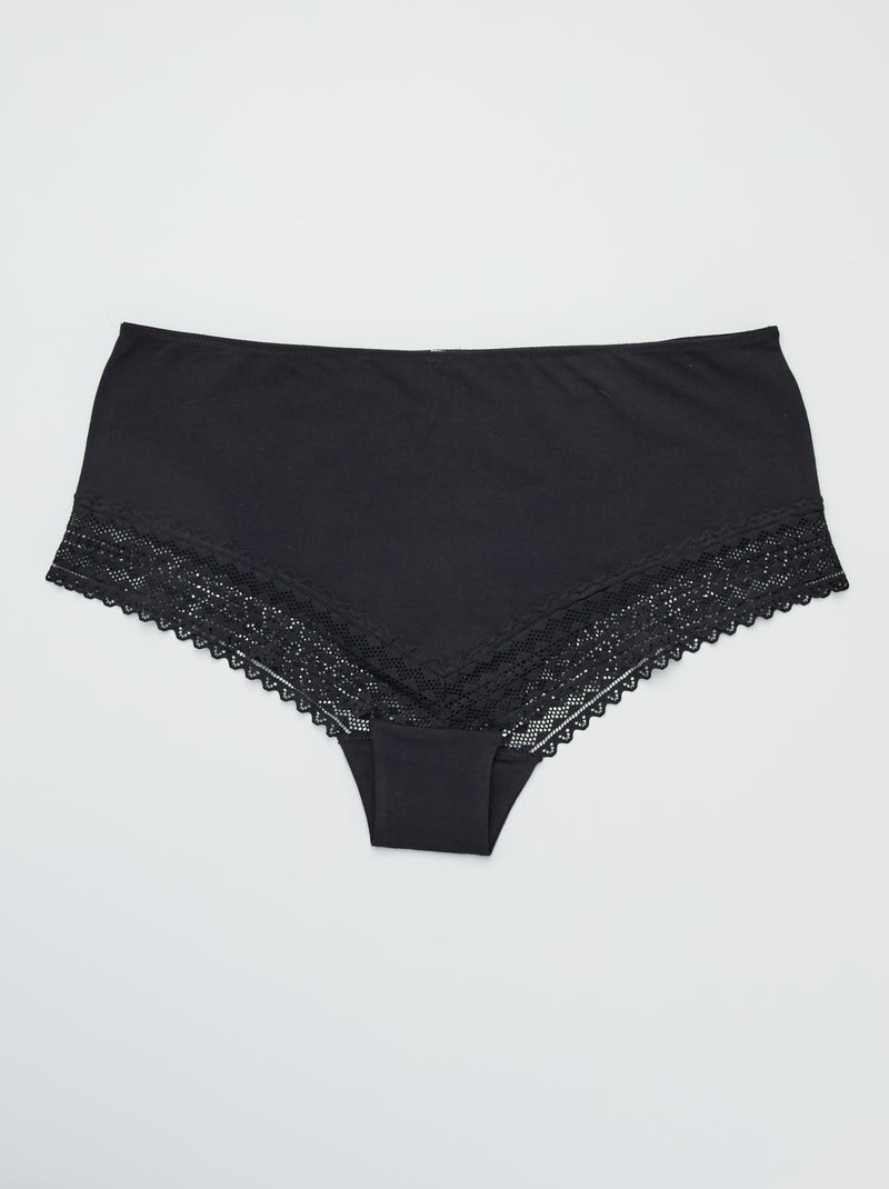 Pack de 3 braguitas NEGRO - Kiabi