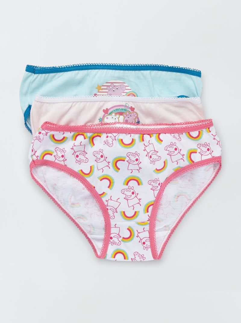 Pack de 3 braguitas 'Peppa Pig' ROSA - Kiabi