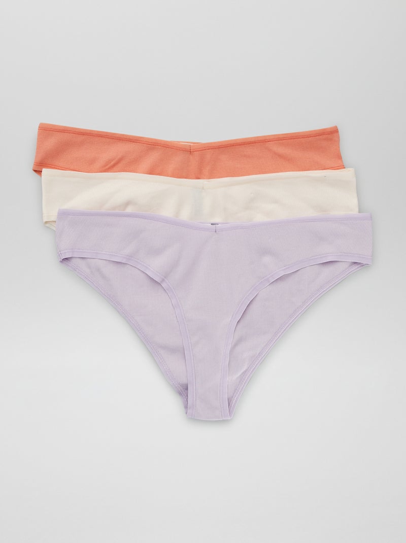 Pack de 3 braguitas ROSA - Kiabi