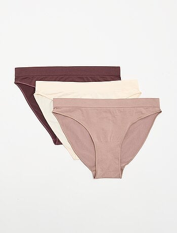 Pack de 3 braguitas sin costuras