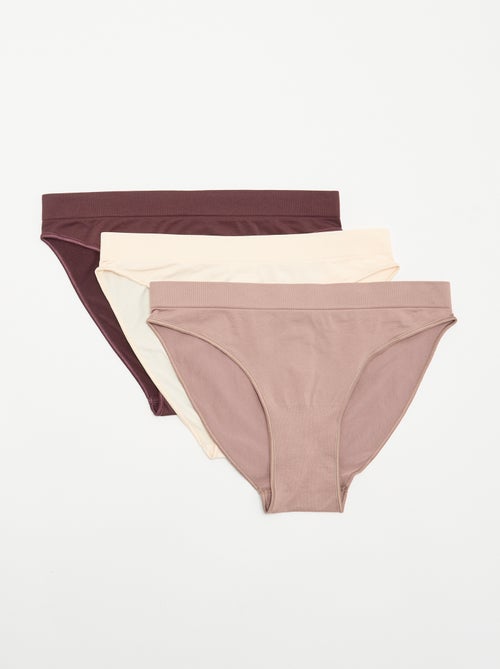 Pack de 3 braguitas sin costuras - Kiabi