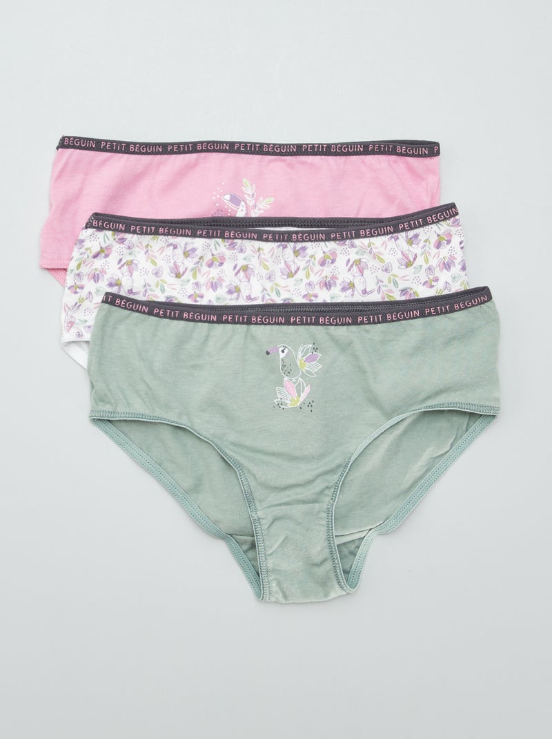 Pack de 3 braguitas VERDE - Kiabi