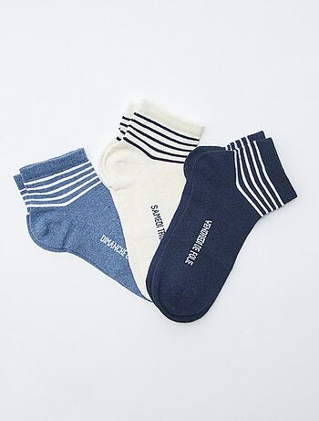 Pack de 3 calcetines a rayas