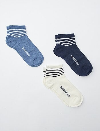 Pack de 3 calcetines a rayas