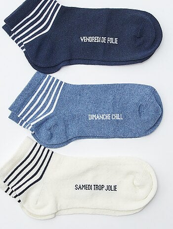 Pack de 3 calcetines a rayas