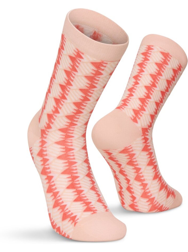 Pack de 3 calcetines algodón lifestyle hombre y mujer monogram Rosa - Kiabi