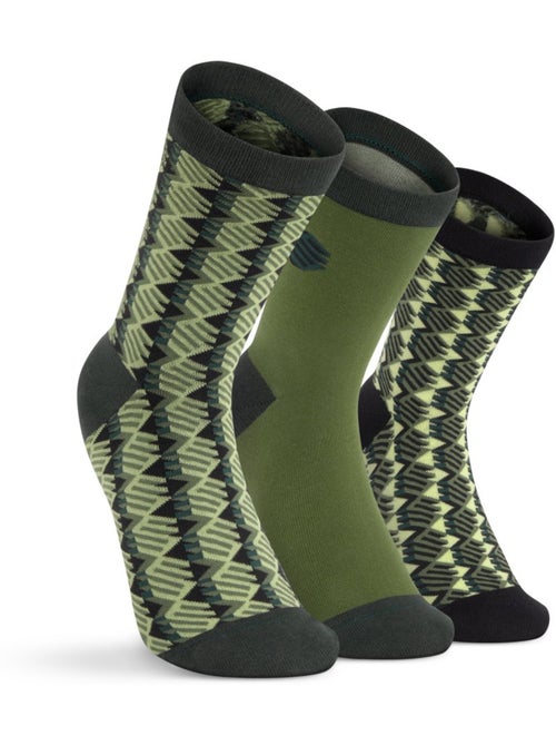 Pack de 3 calcetines algodón lifestyle hombre y mujer monogram - Kiabi Pack de 3 calcetines algodón lifestyle hombre y mujer monogram - Kiabi