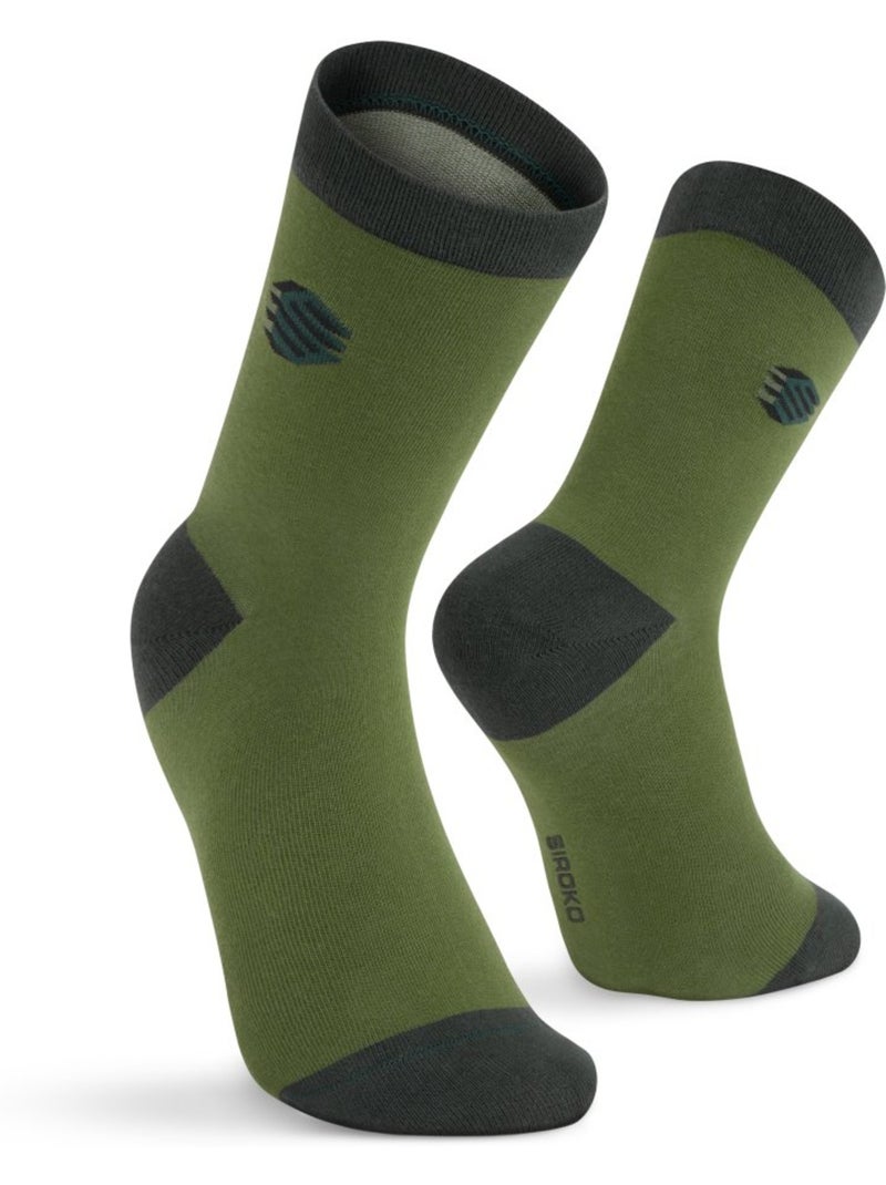 Pack de 3 calcetines algodón lifestyle hombre y mujer monogram Verde - Kiabi