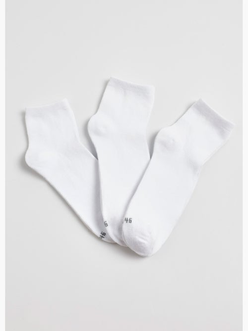 Pack de 3 calcetines, básicos lisos - AFIBEL - Kiabi